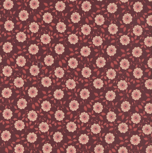 Henry Glass Fabrics Lost Gardens of Heligan Michelle Yeo Red Pink Bachelor Buttons Floral