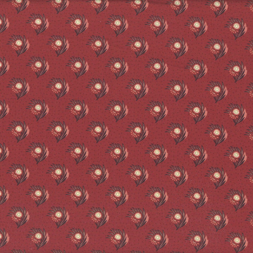 Henry Glass Fabrics Lost Gardens of Heligan Michelle Yeo Red Boutenniers Floral