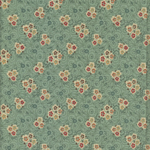 Henry Glass Fabrics Love Struck Kim Diehl Aqua Blue Flower Cart