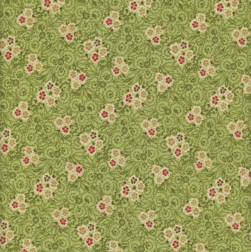 Henry Glass Fabrics Love Struck Kim Diehl Green Flower Cart