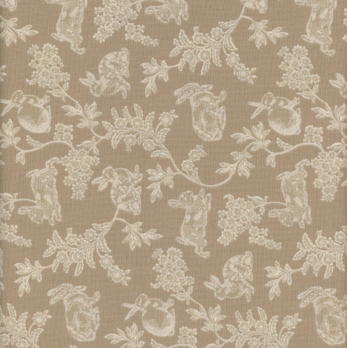 Henry Glass Fabrics Love Struck Kim Diehl Gray Meadow Toile