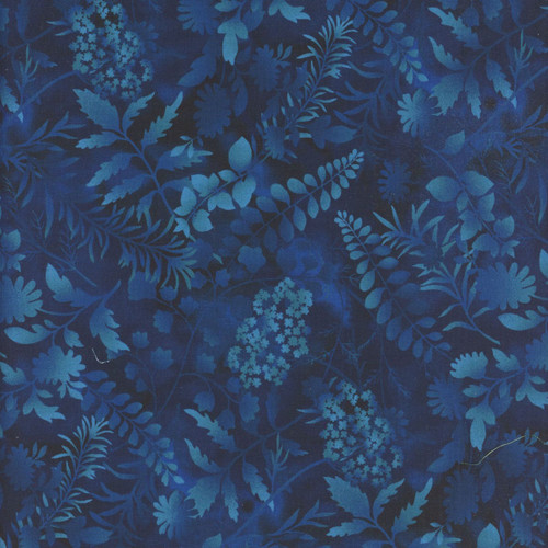 Studio E Fabrics Fabrics Butterfly Boutique Elizabeth Isles Indigo Forest Ferns