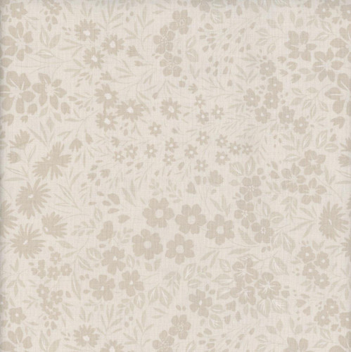 Studio E Fabrics Elizabeth Max Tate Cream Floral Allover, cream fabric with a subtle, allover floral pattern in matching shades for quilting or sewing projects.