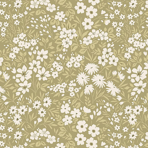 Studio E Fabrics Fabrics Elizabeth Max Tate Sage Green Floral Allover