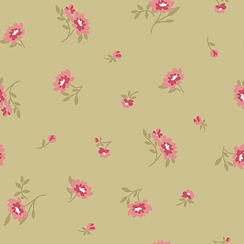Studio E Fabrics Fabrics Elizabeth Max Tate Sage Green Single Floral Toss