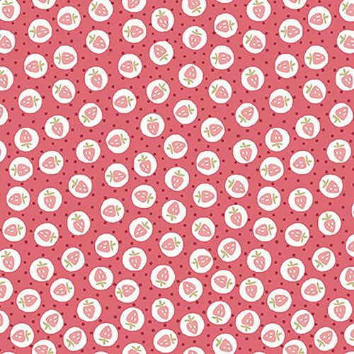 Studio E Fabrics Fabrics Elizabeth Max Tate Pomegranate Pink Strawberry Toss