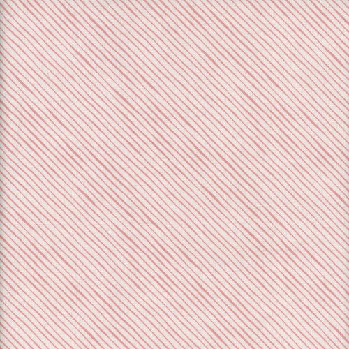 Studio E Fabrics Fabrics Elizabeth Max Tate Rose Pink Stripe, pink and white striped fabric pattern with diagonal lines.