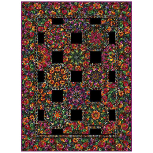 In The Beginning Fabrics Dear Clara Jason Yenter Black Kaleidoscope Quilt Kit
