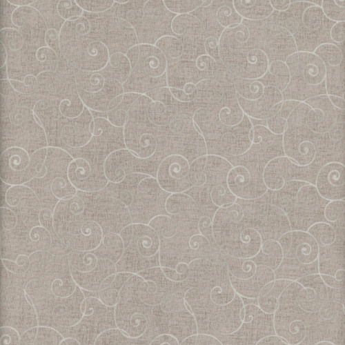 Henry Glass Fabrics  Wimsey Basic Leaf Texture Dove Grey