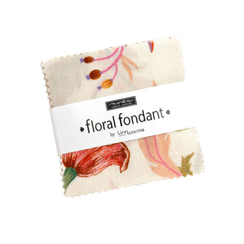 Moda Fabrics Floral Fondant Linn Warme Mini Charms 2.5 Inch Squares
