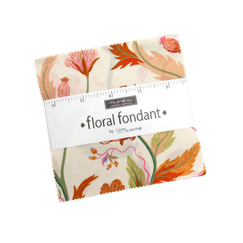 Moda Fabrics Floral Fondant Linn Warme Charm Pack Five Inch Squares