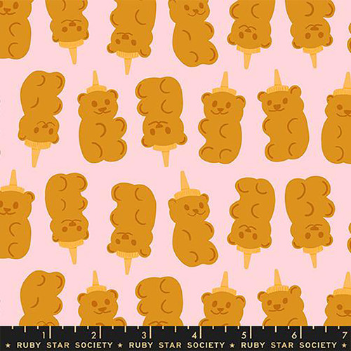 Moda Fabrics Egg and Friends Kimberly Kight Ruby Star Society Honey Bears Candy Pink Pink