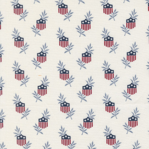 Moda Fabrics American Gatherings Primitive Gatherings Patriotic Star Shield Cloud
