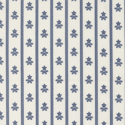 Moda Fabrics American Gatherings Primitive Gatherings Star Floral Stripe Cloud Nautica Blue