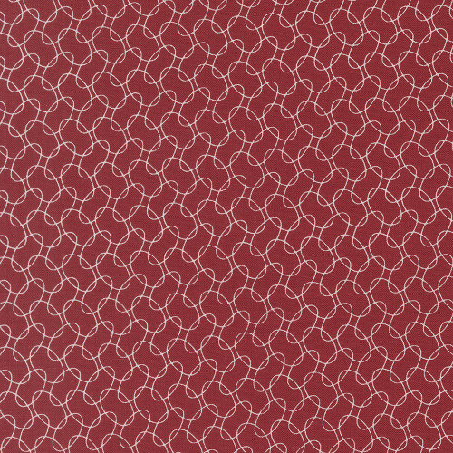 Moda Fabrics American Gatherings Primitive Gatherings Patriotic Knots Intertwine Crimson Red