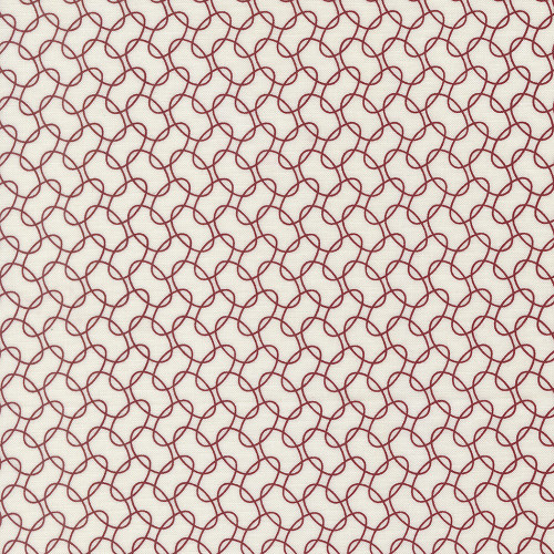 Moda Fabrics American Gatherings Primitive Gatherings Patriotic Knots Intertwine Cloud Crimson Red