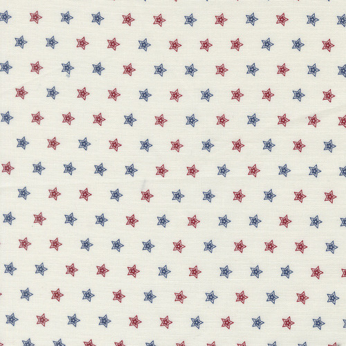Moda Fabrics American Gatherings Primitive Gatherings Americana Double Star Cloud Cream