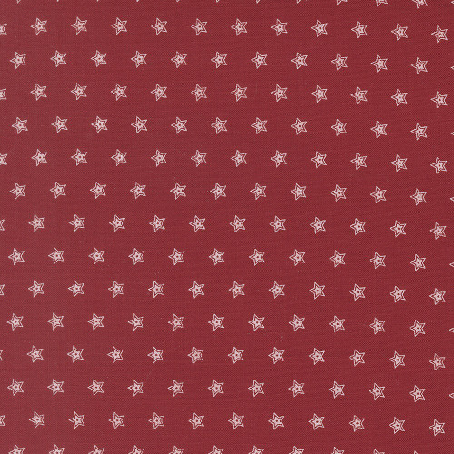 Moda Fabrics American Gatherings Primitive Gatherings Americana Double Star Crimson Red