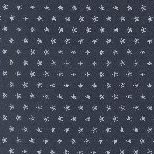 Moda Fabrics American Gatherings Primitive Gatherings Americana Double Star Navy Blue