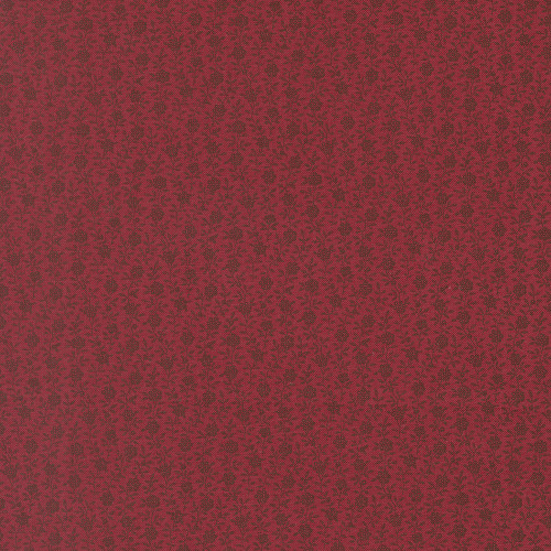 Moda Fabrics American Gatherings Primitive Gatherings Berry Floral Deep Crimson Red