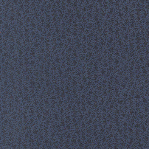 Moda Fabrics American Gatherings Primitive Gatherings Berry Floral Nautical Blue Blue