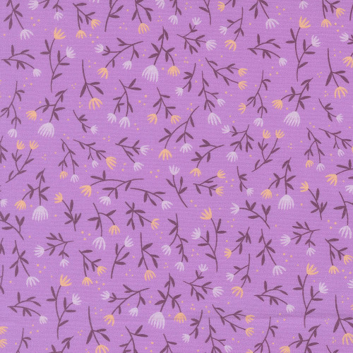 Moda Fabrics Floral Fondant Linn Warme Spring Flower Buds Lilac Purple