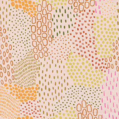 Moda Fabrics Floral Fondant Linn Warme Flower Garden Plots Blush Pink