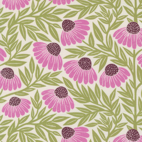 Moda Fabrics Garden Series Katharine Watson Echinacea Floral Cream