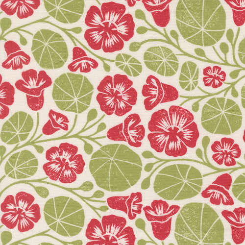 Moda Fabrics Garden Series Katharine Watson Nasturium Floral Cream