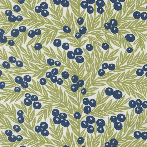 Moda Fabrics Garden Series Katharine Watson Blueberries Novelty Cream