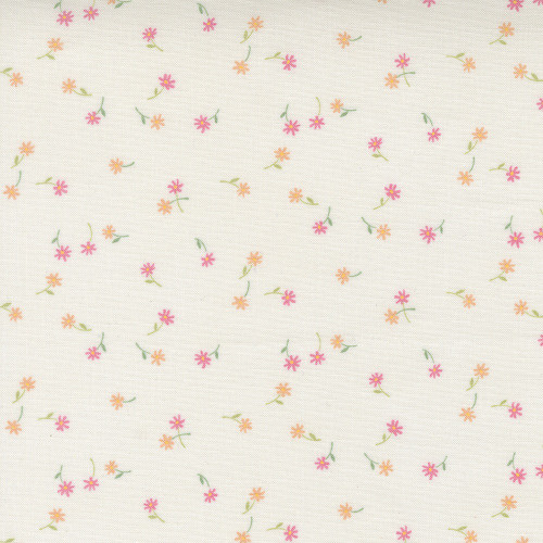 Moda Fabrics Kindness Deb Strain Fluttering Flowers Dogwood Pink Peach Cream