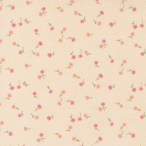 Moda Fabrics Kindness Deb Strain Fluttering Flowers Peach Pink Orange