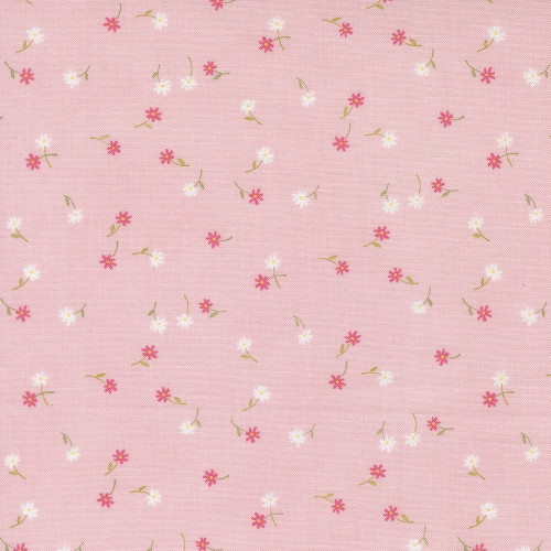 Moda Fabrics Kindness Deb Strain Fluttering Flowers Pink Glass