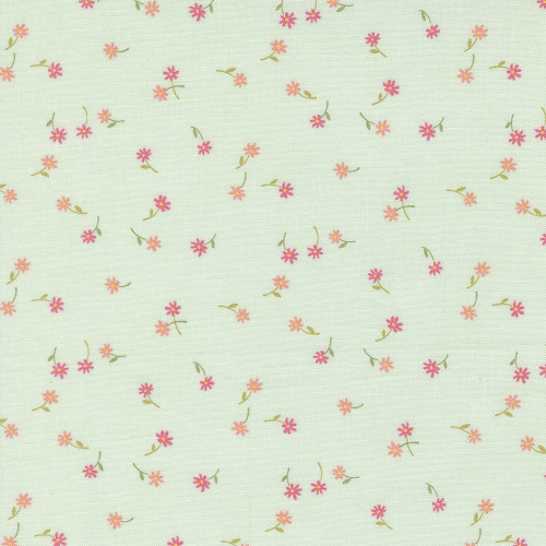 Moda Fabrics Kindness Deb Strain Fluttering Flowers Mist Green Pink
