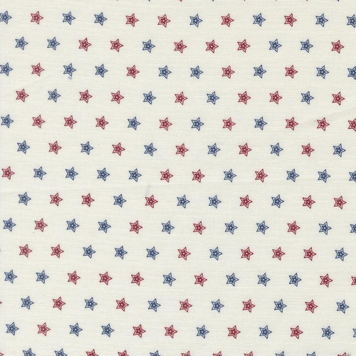 Moda Fabrics American Gatherings Primitive Gath Patriotic Stars 108 Inch Wide Quilt Back  Red Blue