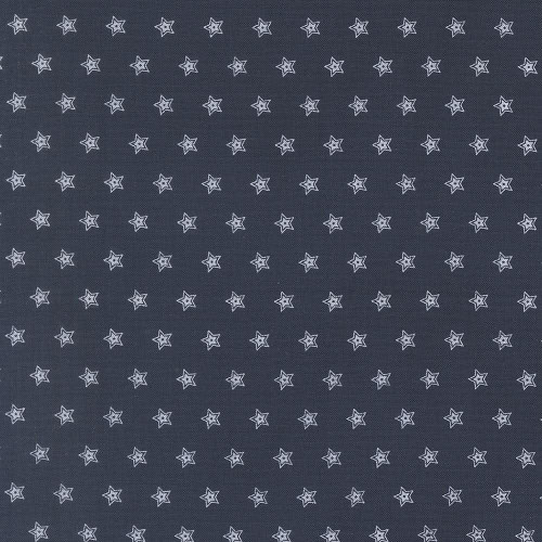 Moda Fabrics American Gatherings Primitive Gath Patriotic Stars 108 Inch Wide Quilt Back  Blue