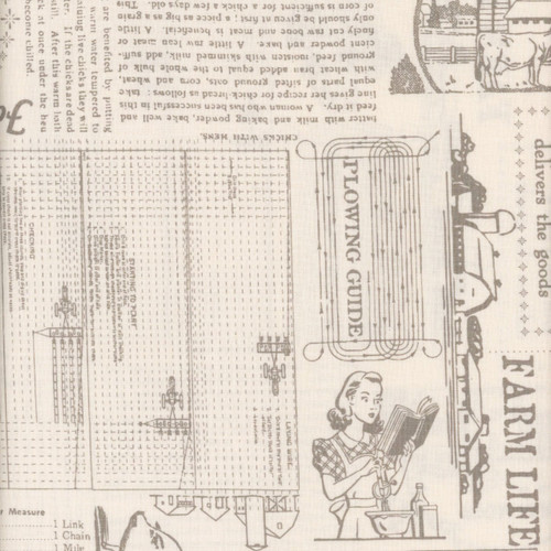 Riley Blake Fabrics Farmer's Daughter by Lori Holt Farm Life Background Rustic