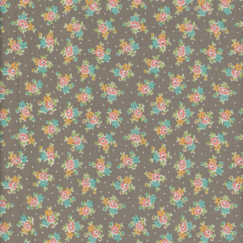 Riley Blake Fabrics Farmer's Daughter by Lori Holt Bouquet Rustic Brown