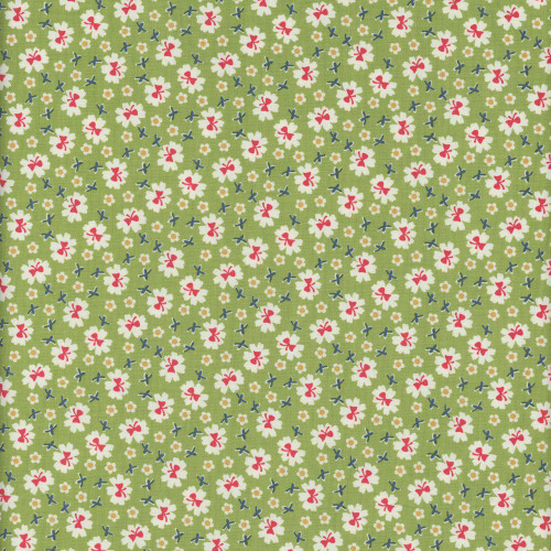 Riley Blake Fabrics Farmer's Daughter by Lori Holt Bows Thyme Green