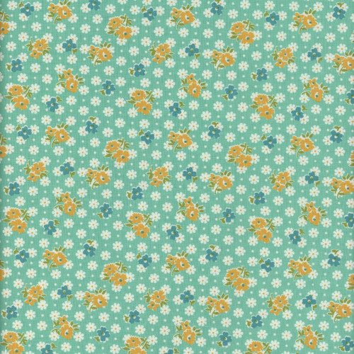 Riley Blake Fabrics Farmer's Daughter by Lori Holt Feedsack Leaf Green