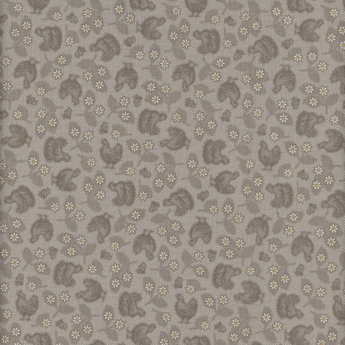 Riley Blake Fabrics Farmer's Daughter by Lori Holt Hens & Chicks Pewter Grey
