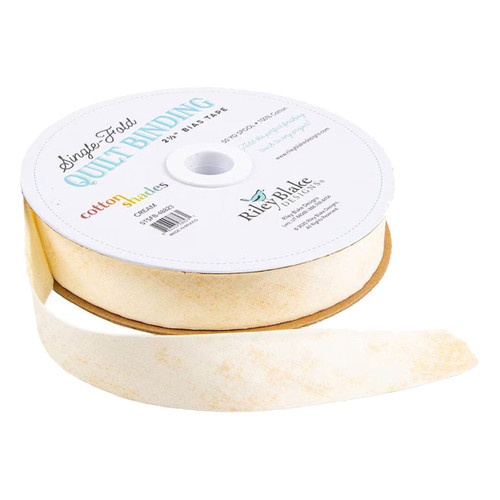 Riley Blake Fabrics Single Fold Quilt Binding Cream Shade