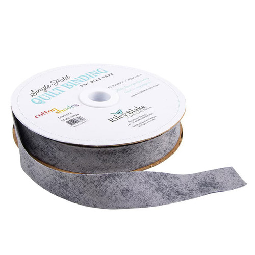 Riley Blake Fabrics Single Fold Quilt Binding Granite Grey Shade