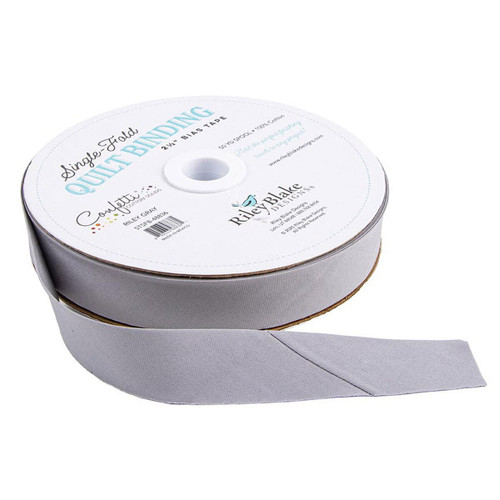 Riley Blake Fabrics Single Fold Quilt Binding Riley Gray Confetti Solid