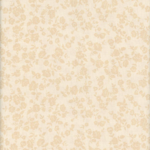 Wilmington Prints Fabrics Garden Whispers Small Floral Cream, fabric with a delicate cream-colored floral pattern.