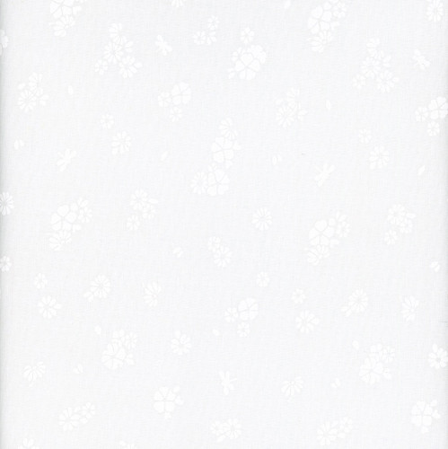Wilmington Prints Fabrics Garden Whispers  Ditsy Petal White on White