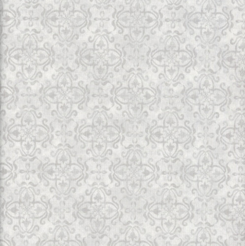 Wilmington Prints Fabrics Floral Flutter Susan Winget Damask Gray
