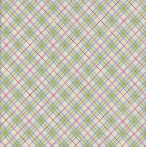Wilmington Prints Fabrics Floral Flutter Susan Winget Plaid Green