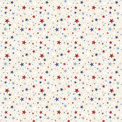 Wilmington Prints Fabrics Founding Glory Jennifer Pugh Star Toss Cream