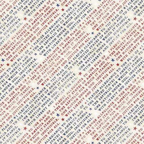 Wilmington Prints Fabrics Founding Glory Jennifer Pugh Pledge of Allegiance Cream